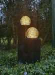 Outdoorlampe Granit Glaskugel